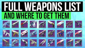 Destiny 2 Loot Table All Legendary Weapons How To Get Them Best Sources Drop Chances Youtube