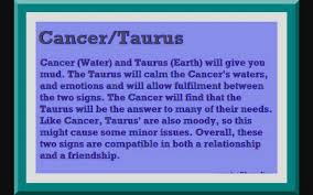 Those are two of the things a taurus prizes most in a relationship (along with fidelity, sharing good food and other creature comforts …) Taurus And Cancer Compatibility Cancerwalls