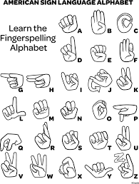 The perfect gift for yourself or someone who you know . American Sign Language Alphabet Coloring Page Crayola Com
