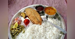 In most instances, rice is boiled on its own and becomes part of a meal. Gohereeatthis Fish Thali At Satpurush Hotel