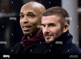 David beckham and thierry henry hi-res stock photography and images