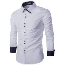 Mens Slim Trendy Colored Cuffs Dress Shirt For The Stylish Men Lovely Design Offers A Trendy Slim Fit Casual Shirts Mens Shirt Dress Business Dress Shirts