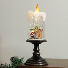 Shop Black Friday Deals On 10 25 Battery Operated Led Lighted Flameless Glitter Santa Christmas Candle Decoration Overstock 22987296