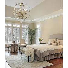 Golden Lighting Ella 6 Light White Gold Chandelier 1323 6 Wg The Home Depot Master Bedroom Lighting Master Bedroom Makeover Tray Ceiling Bedroom