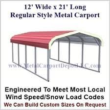 When you need a carport, rv cover, or metal building added to your property, wholesale direct carports is the premier choice for affordability and quality! 12 X 21 Metal Carport Regular Roof Barn Style Metal Carport Depot