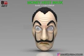 Stl file (if you need. Money Heist Mask La Casa De Papel Season 4 Mask For Etsy