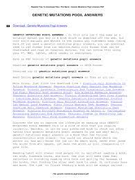 Genetic mutation in humans explained. Genetic Mutation Answer Key Pdf Fill Online Printable Fillable Blank Pdffiller