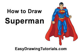 How To Draw Superman Full Body Superman Drawing Superman Cartoon Drawing Tutorial