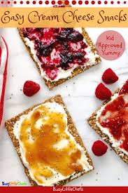 Cream Cheese Snacks Easy Kid Friendly Snack Ideas Busy Little Chefs Recipe Cream Cheese Snacks Snacks Dessert Recipes Easy