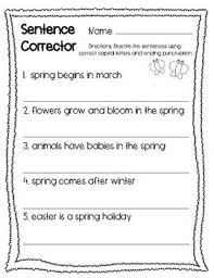 Birds And The Bees Talk Script Sentence Corrector Spring Edition Sentences Online Teachers Teachers Pay Teachers