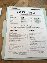 Magnolia Table Menu Fixerupper In 2020 Brunch Menu Design Restaurant Menu Design Food Menu Design