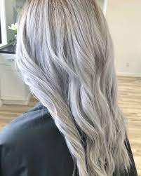 Wavy Long Gray Hair Style Grayhair Hair Silverhair Long Gray Hair Black Hair With Highlights Grey Hair Color