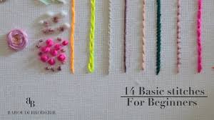 Hand Embroidery For Beginners 14 Basic Stitches With Drawing Explanations You Embroidery For Beginners Hand Embroidery Designs Embroidery Stitches Tutorial