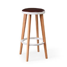 Chair (कुर्सी) is an important object in our lives. Creative Wooden High Stool Modern Minimalist Bar Chair White Circle Dark Red Pvc Alexnld Com