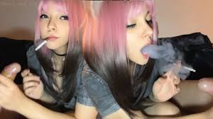 Cute Egirl Babe Smoking and Giving Stepdad a handjob (full vid on my  ManyVids0nlyfans)