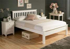 169 Time4sleep Co Uk Shaker White Wooden Bed Frame Lfe Painted Wood Wooden Beds Beds White Bed Frame White Wooden Bed Single Bed Frame