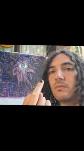 Painting wip , evil shit 3 back artwork