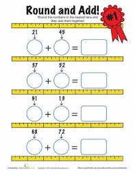 Estimating Sums Worksheet Education Com Estimate Sums Math School Second Grade Math