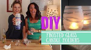 Diy Frosted Glass Spray Candle Holders Crafting Under The Influence Episode 7 Youtube