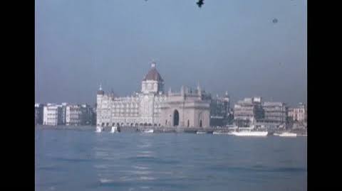 8MM - INDIA - view of Mumbai Harbour from boat - 1965