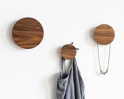 Wooden Wall Hooks Walnut Coat Hooks Modern Coat Rack Etsy Wooden Wall Hooks Wooden Coat Hooks Coat Hooks On Wall