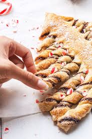 Nutella Christmas Tree Puff Pastry Recipe Puff Pastry Christmas Tree Christmas Pastries Recipes Nutella