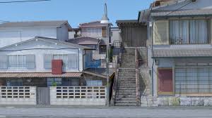 At the aesthetic level, the staggered steps are undoubtedly the most design. Marianne Veirard Japanese Stair Scene