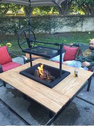 Wood Firepit Grill And Barbeque Sold Out Fire Pit Backyard Backyard Fire Outdoor Fire