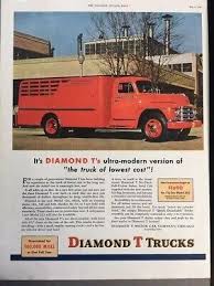 Image result for Diamond T Red 1950 Truck