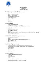 Lista Rechizite Clasa A Xii A Doc