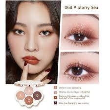 BSDHBS Eye Makeup Shell Eye Shadow Quad Dish Milk Tea Earth Color Pearl  Matt Eye Shadow Makeup Is Applicable To Any Skin Type A Eye Makeup