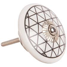 Bouton De Porte En Ceramique Blanche Et Bleue Maisons Du Monde Bouton De Porte Luminaire Maison Du Monde Ceramiques Blanches