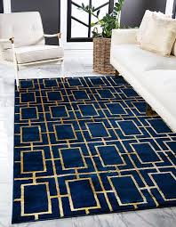 Navy Blue Gold Marilyn Monroe 8482 Glam Trellis Area Rug Blue And Gold Living Room Luxury Rug Gold Living Room