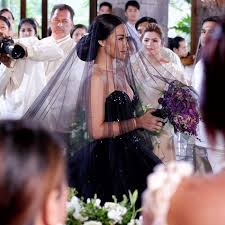 Maja Salvador Stuns In A Black Wedding Dress In Wildflower Preview Black Wedding Dresses Gothic Wedding Black Wedding