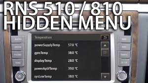 How To Enter Hidden Service Menu In Rns 510 810 Secret Testmode Vw Skoda Seat Volkswagen Phaeton Volkswagen Skoda