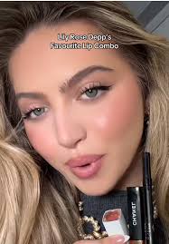 I bought the exact lip combo that Lily Rose Depp wore to the Oscars…let’s  try it together 🩷 @chanel.beauty lip crayon levres lip pencil shade “nude  brun” Le Rouge Duo Ultra Tenue liquid lip colour ...