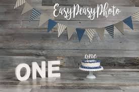 Happy first birthday, my little sweetheart! Cake Smash Digital Backdrop Baby Boy Navy Blue White Grey 1st Etsy