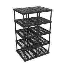 167 results for plastic storage shelving units. Maxit Knect A Shelf 36 W X 74 H X 24 D 5 Shelf Plastic Freestanding Shelving Unit At Menards