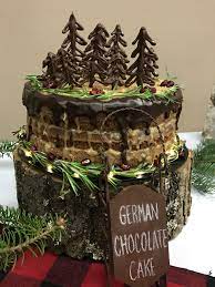 Rustic German Chocolate Christmas Cake Chocolate Christmas Cake Chocolate Wedding Cake German Chocolate Cake