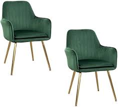 Dmf Furniture Modern Velvet Accent Chair Set Of 2 High Back Elegant Dinning Chairs With Arms In Living Guest Room In 2020 Accent Chair Set Dinning Chairs Accent Chairs
