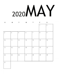 Edit May 2020 Calendar In 2020 Calendar Template Desk Calendar Template Monthly Calendar Template