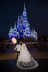 Ready For Their Happily Ever After At Cinderella Castle Photo Stephanie Disney Fine Art P Disney World Wedding Disneyland Wedding Disney Fairy Tale Weddings