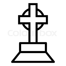 The new designs will be published daily. Halloween Grave With The Cross Line Stock Vector Colourbox