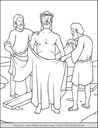 Stations Of The Cross Coloring Pages 10 Jesus Clothes Are Taken Away Cross Coloring Page Abc Coloring Pages Bible Coloring Pages