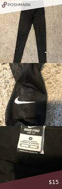 Nike Pro Fleece Lined Leggings Size Medium Patterned Leggings Nike Pros Black Nikes