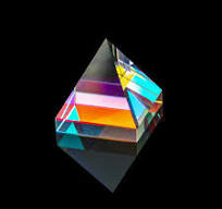 Rainbow Optical Glass Crystal Pyramid Prism Cube Prism for Decorative  Education | eBay