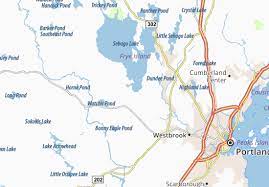 A seasonal island with many waterfront properties. Michelin Landkarte Sebago Lake Stadtplan Sebago Lake Viamichelin