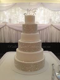 Blingy Wedding Cake Rhinestone And Lace Tiers Simple Wedding Cake Round Wedding Cakes Bling Wedding Cakes