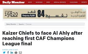 Jun 26, 2021 · al ahly vs esperance [agg: South African Newspapers About Kaizer Chiefs And Al Ahly In The Final Musimani Is Worried Ù‚Ù„Ù‚