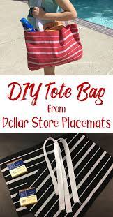 Easy Diy Tote Bag From Dollar Store Placemats Video Tutorial Diy Tote Bag Diy Tote Diy And Crafts Sewing